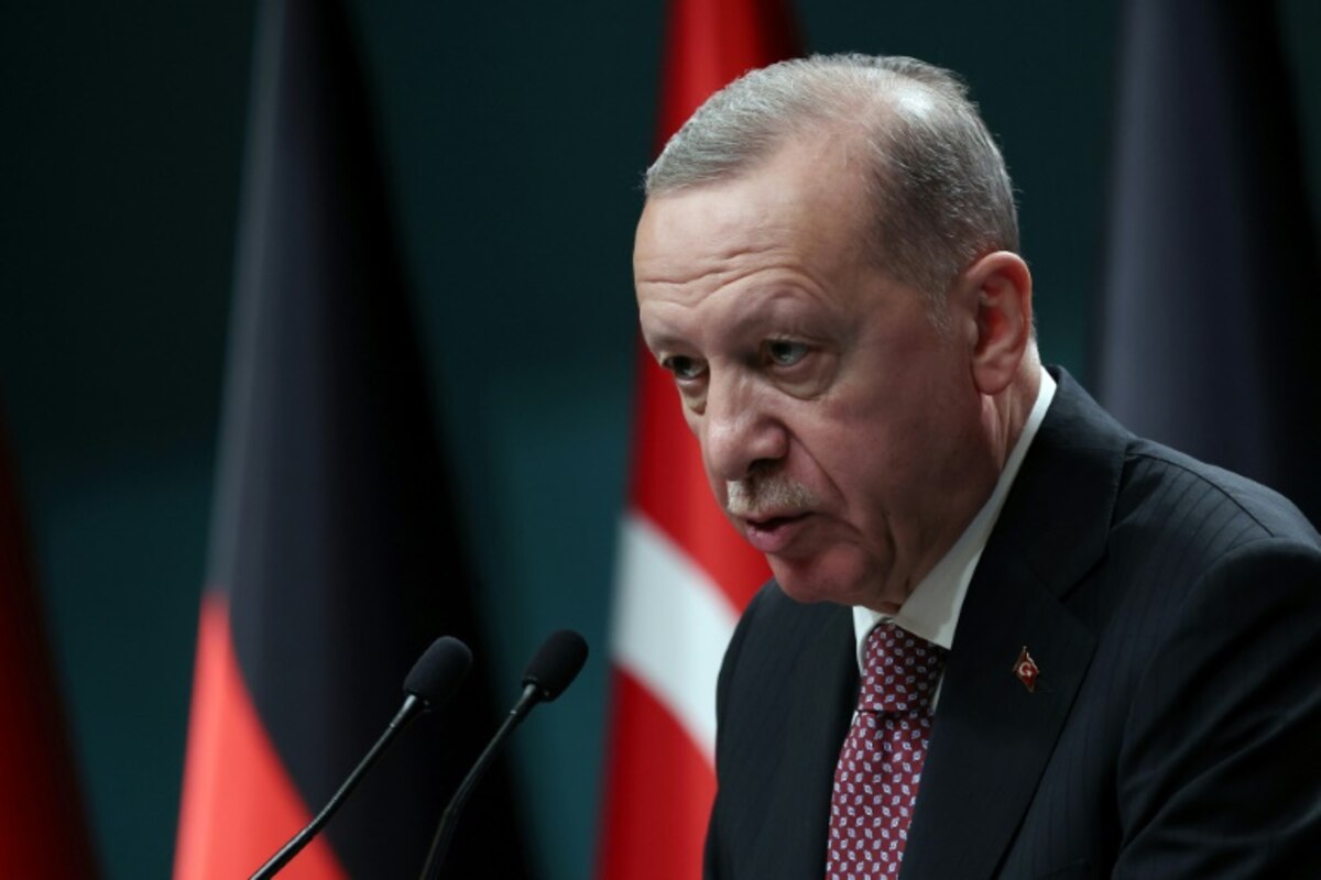 <p>Le président turc Recep Tayyip Erdogan, le 24 avril 2024 à Ankara</p>