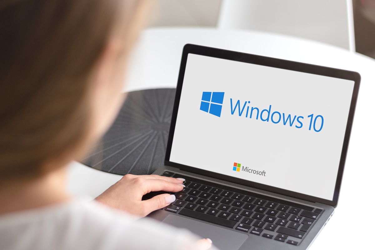 Ordinateur PC sous le système d'exploitation Windows 10 de Microsoft.