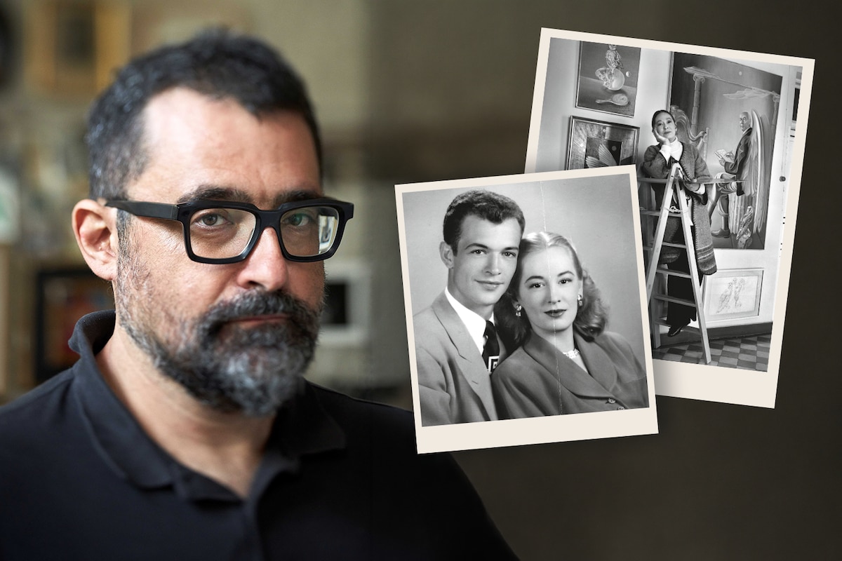 Montage photos de deux photos trouvées dans les poubelles avec l'auteur Paco Gomez.