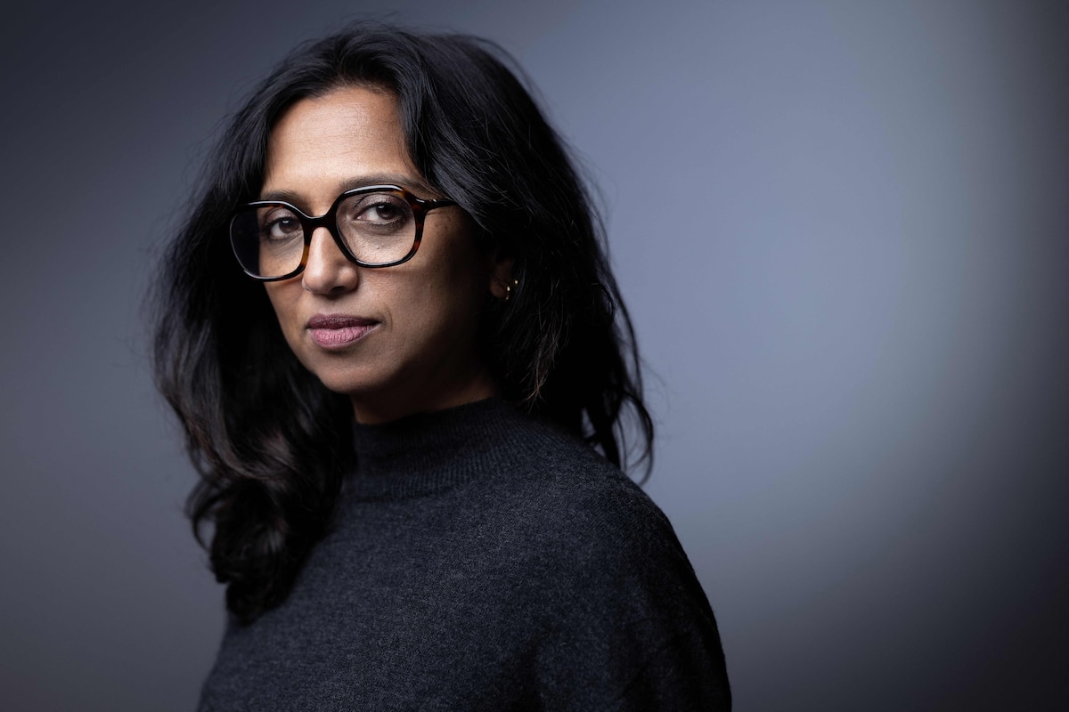 (FILES) Mauritian-French author Nathacha Appanah, poses for a photo session during the 27th "Les Correspondances" literature festival in Manosque, southeastern France on September 26, 2025. The novels by Nathacha Appanah, Emmanuel Carr�re, Caroline Lamarche and Laurent Mauvignier, are among the third and final shortlist for the Goncourt Prize before the award ceremony on November 4, the Acad�my Goncourt announced on October 28, 2025. (Photo by JOEL SAGET / AFP)