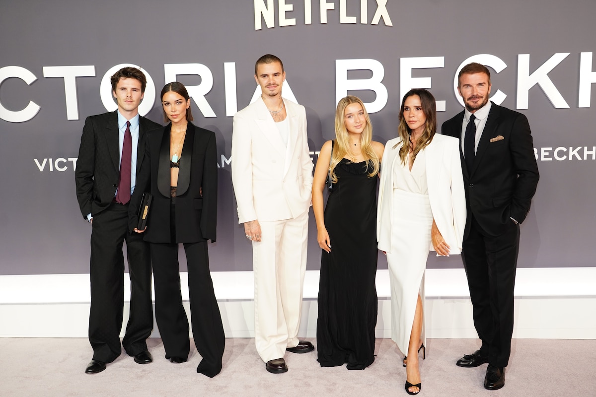 Beckham family rift. File photo dated 08/10/25 of (left to right) Cruz Beckham, Jackie Apostel, Romeo Beckham, Harper Beckham, Victoria Beckham and David Beckham attending the world premiere of the Netflix documentary series, Victoria Beckham, at the Curzon Mayfair, London. Brooklyn Beckham, the oldest son David and Victoria Beckham, has made headlines with a string of posts on his Instagram story, in which he accused his parents of controlling narratives in the press about his family and trying to "ruin" his relationship with his wife Nicola Peltz Beckham. Issue date: Tuesday January 20, 2026. Photo credit should read: Ian West/PA Wire URN:83134778 ! only BELGIUM !