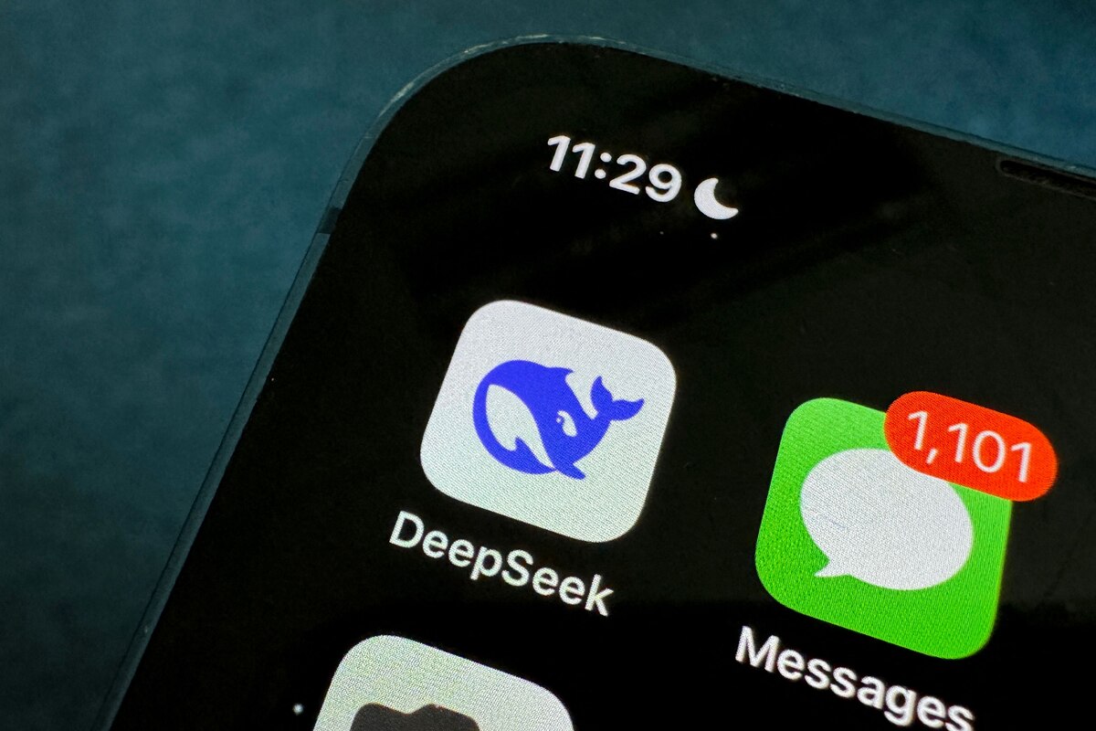 This photo illustration shows the DeepSeek app on a mobile phone in Beijing on January 27, 2025. Chinese firm DeepSeek's artificial intelligence chatbot has soared to the top of the Apple Store's download charts, stunning industry insiders and analysts with its ability to match its US competitors. (Photo by GREG BAKER / AFP)