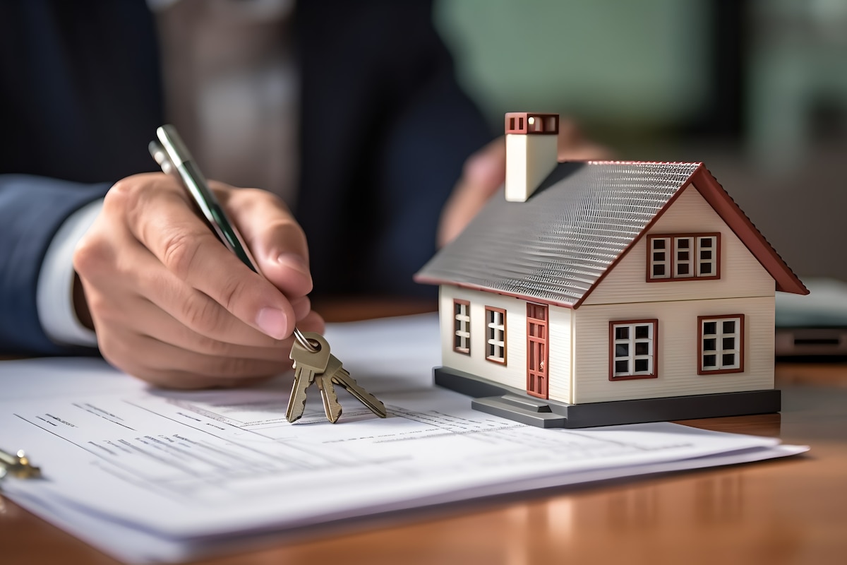 Maison miniature, signature crédit immobilier
