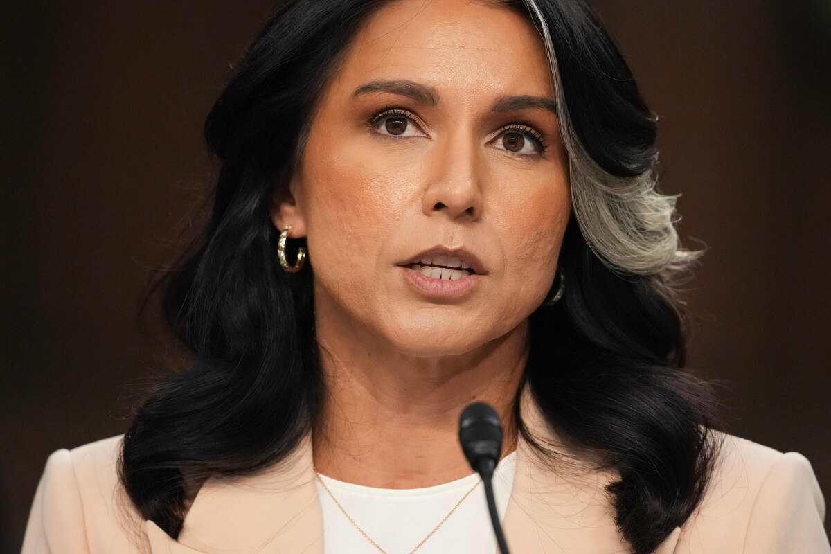 WASHINGTON, DC - MARCH 25: Director of National Intelligence Tulsi Gabbard appears during a Senate Committee on Intelligence Hearing on March 25, 2025 in Washington, DC. The hearing to examine worldwide threats comes a day after Jeffrey Goldberg, the editor-in-chief for The Atlantic magazine was inadvertently included on a high level Trump administration Signal group chat on bombing plans in Yemen on Houthi targets. Andrew Harnik/Getty Images/AFP (Photo by Andrew Harnik / GETTY IMAGES NORTH AMERICA / Getty Images via AFP)