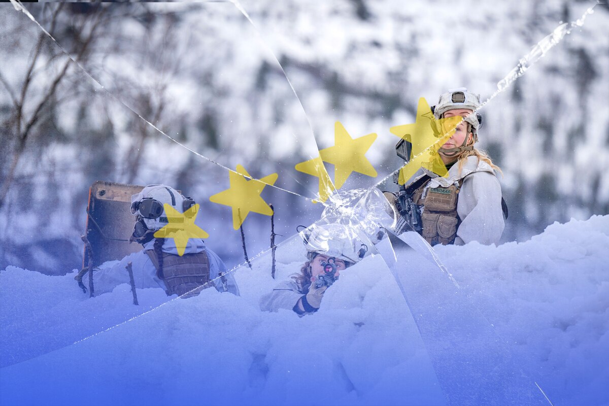 Des soldats norvégiens participent aux exercices militaires de l'Otan à l'extérieur d'Alta, en Norvège, le jeudi 7 mars 2024. Plus de 20 000 soldats norvégiens et alliés de 13 pays s'entraîneront ensemble lors de l'exercice militaire Nordic Response, qui a lieu tous les deux ans dans le nord de la Norvège.
