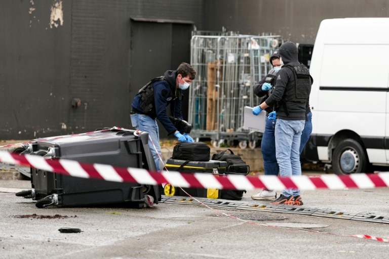 <p>La police intervient sur les lieux de tirs à Trappes (Yvelines), le 23 octobre 2026</p>