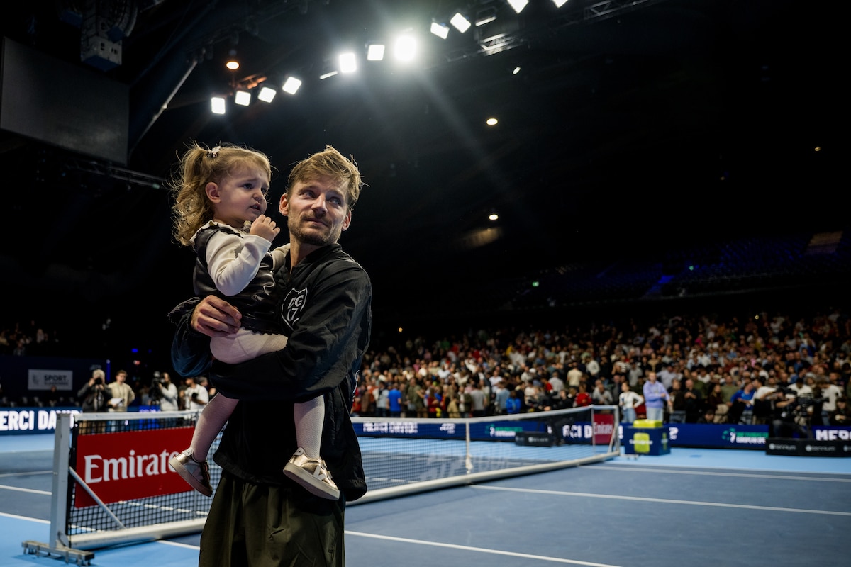 David Goffin of Belgium pictured during an award ceremony after the European Open ATP tennis tournament in Brussels, on Thursday 22 October. This year's edition of the tournament is taking place from 17 to 25 OctoberBELGA PHOTO JASPER JACOBS