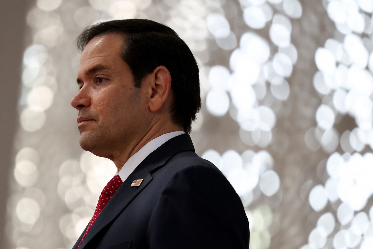US Secretary of State Marco Rubio visits the Abrahamic Family House in Abu Dhabi, United Arab Emirates, on February 19, 2025. (Photo by Evelyn Hockstein / POOL / AFP)
