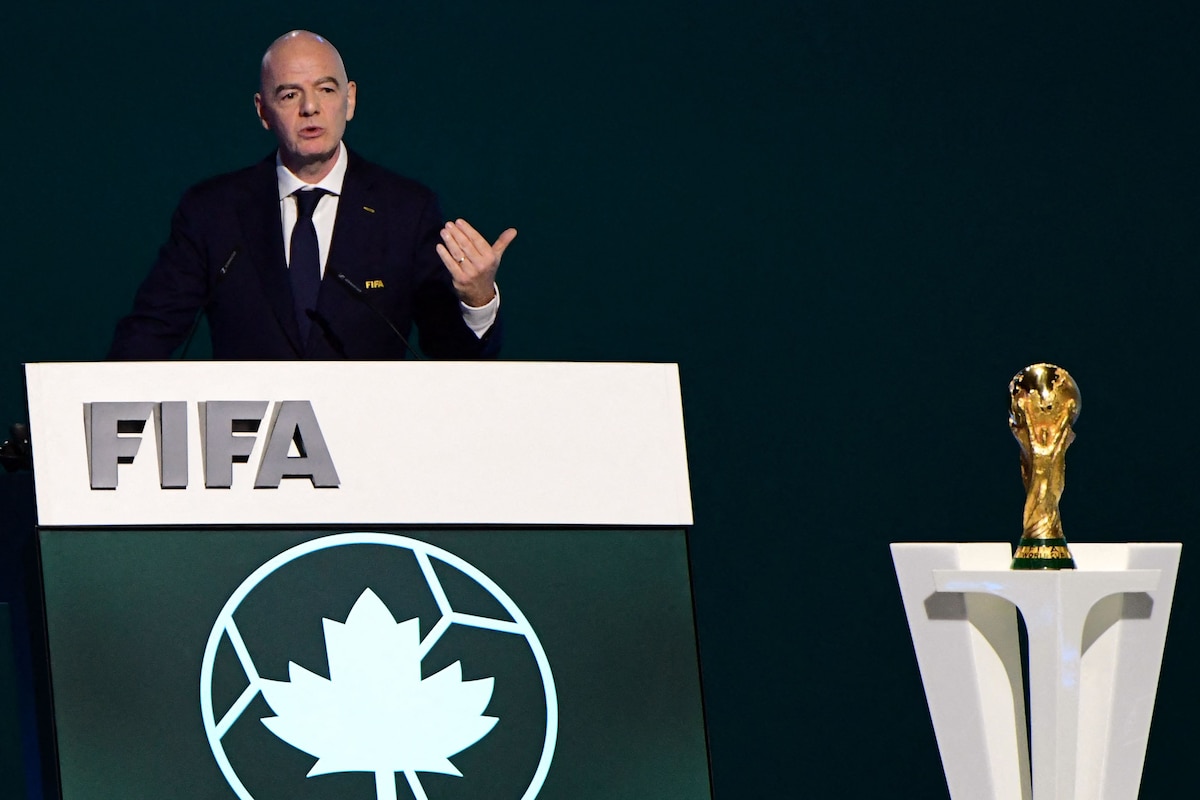 FIFA President Gianni Infantino speaks during the 76th FIFA Congress at the Vancouver Convention Centre on April 30, 2026 in Vancouver, Canada. (Photo by Don MacKinnon / AFP)