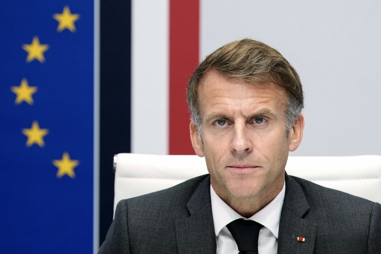 <p>Emmanuel Macron lors d'un conseil de sécurité à Paris, le 22 octobre 2026</p>
