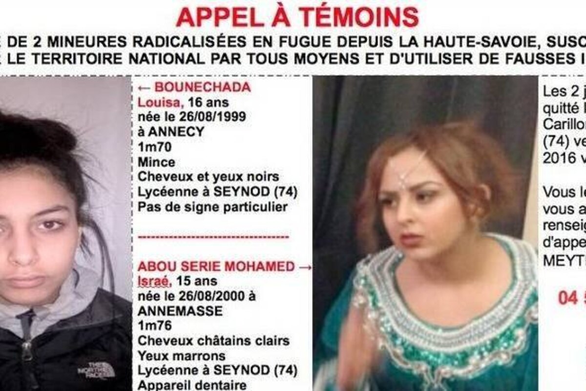 France: les 2 fugueuses, en partance présumée pour la Syrie, récupérées saines et sauves