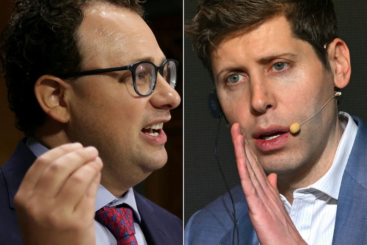 (FILES) (COMBO) This combination of pictures created on June 09, 2026 shows (L/R) CEO of Anthropic Dario Amodei Washington, DC, on July 25, 2023 and Open AI CEO Sam Altman in Seoul on February 4, 2025. Top AI executives say they want to slow the breakneck pace of artificial intelligence development, but competition, US government reluctance and geopolitical factors stand in the way. On September 12, 2026, Anthropic CEO Dario Amodei advocated for a coordinated slowdown of AI development to better understand the risks arising from the technology's capabilities. He received public support from his counterpart at OpenAI, Sam Altman, as well as from Elon Musk and Google DeepMind chief Demis Hassabis. In recent months, OpenAI and Anthropic have reported several incidents in which AI systems spontaneously broke out of their confined environments to access the internet and attack websites and platforms. (Photo by ALEX WONG and Jung Yeon-je / various sources / AFP)